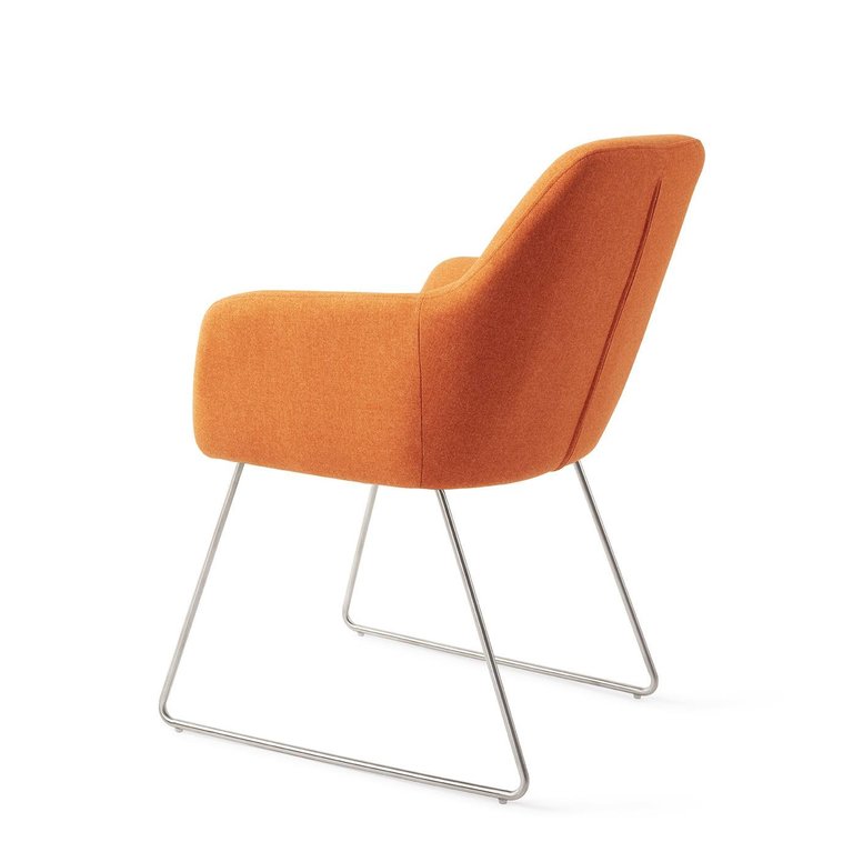 Jesper Home Kinko Tangerine Dining Chair - Slide Steel