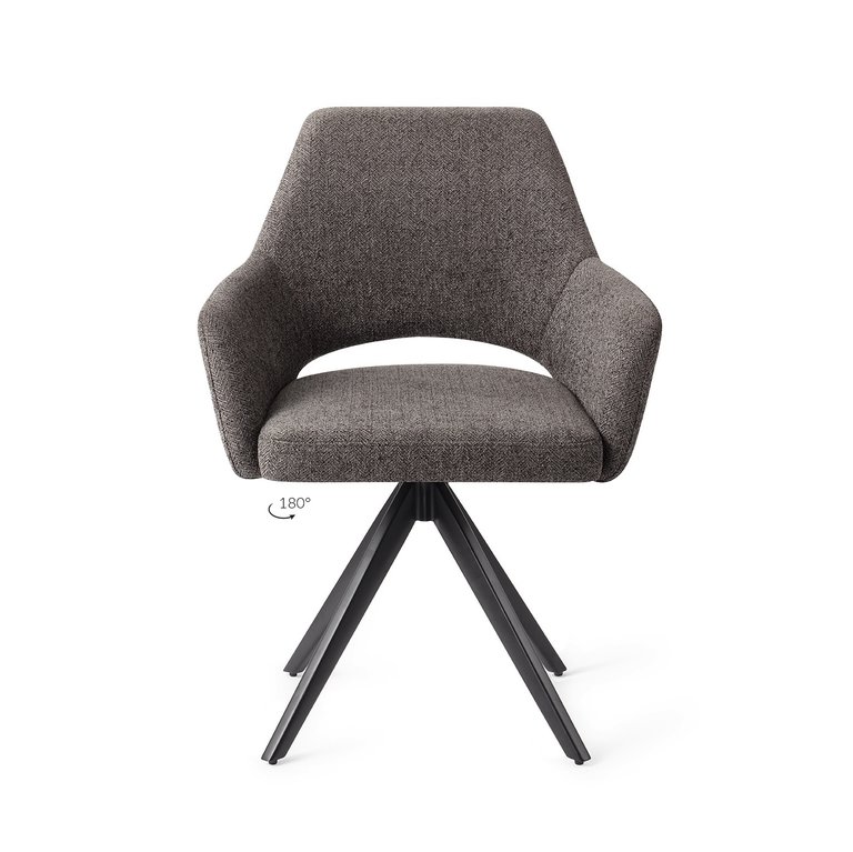 Jesper Home Yanai Amazing Grey Eetkamerstoel - Turn Black