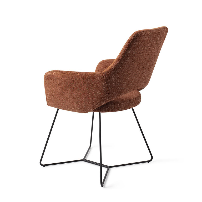 Jesper Home Yanai Tuscan Terra Dining Chair - Beehive Black