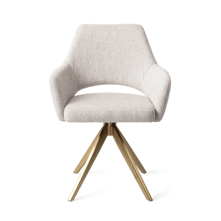 Jesper Home Yanai Dining Chair - Pigeon, Turn Gold