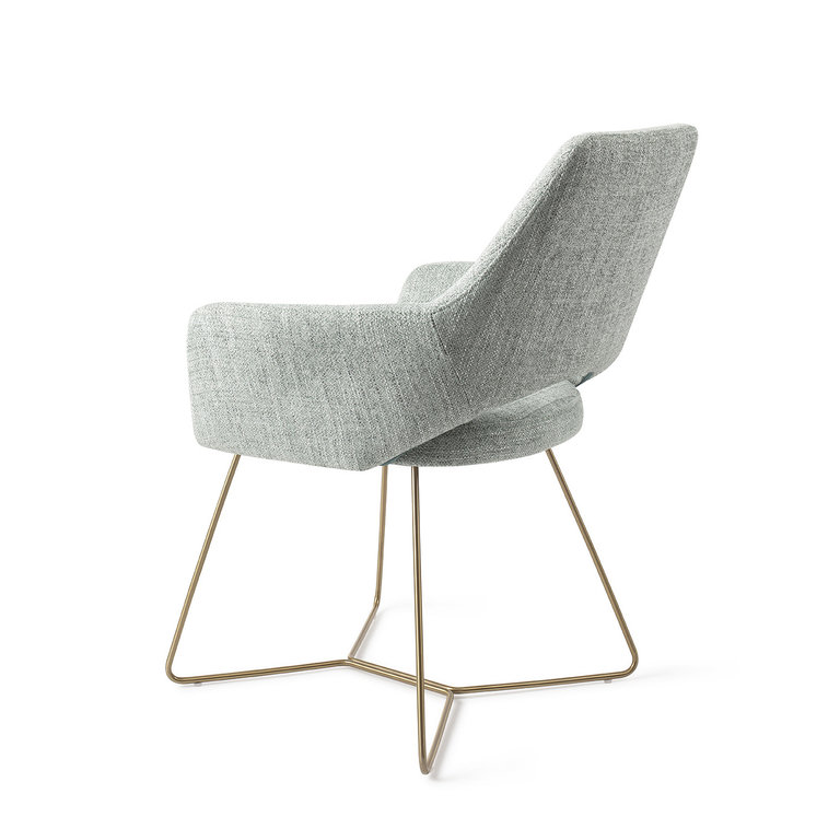 Jesper Home Yanai Soft Sage Dining Chair - Beehive Gold