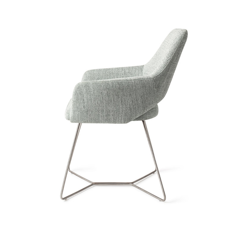 Jesper Home Yanai Dining Chair - Soft Sage, Beehive Steel