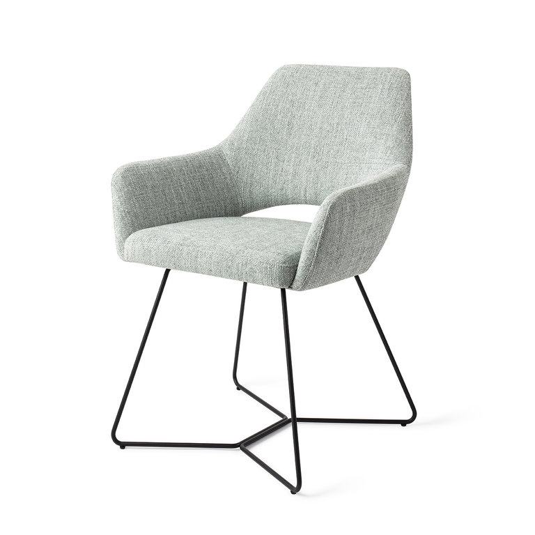 Jesper Home Yanai Soft Sage Dining Chair - Beehive Black