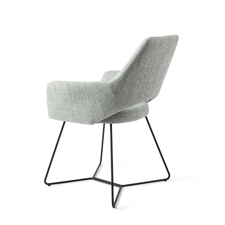 Jesper Home Yanai Soft Sage Dining Chair - Beehive Black