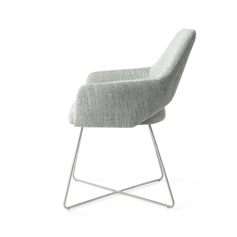 Jesper Home Yanai Soft Sage Dining Chair - Cross Steel