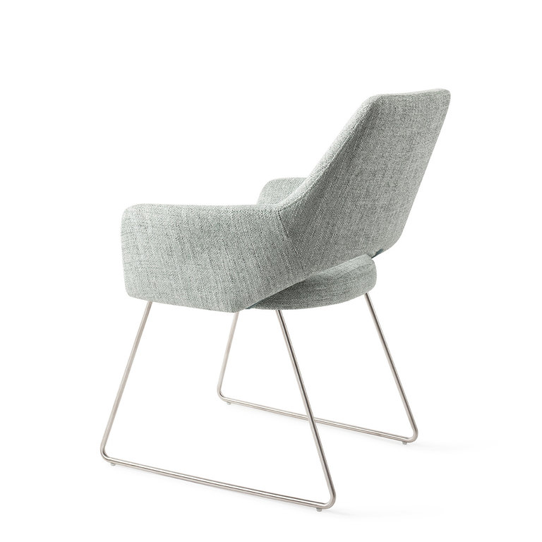 Jesper Home Yanai Soft Sage Dining Chair - Slide Steel