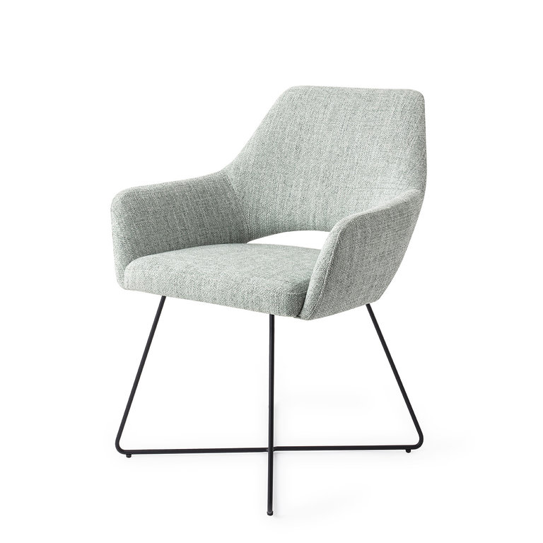 Jesper Home Yanai Soft Sage Dining Chair - Cross Black