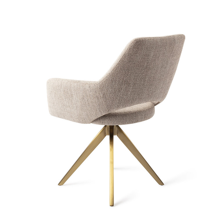 Jesper Home Yanai Biscuit Beach Dining Chair - Turn Gold