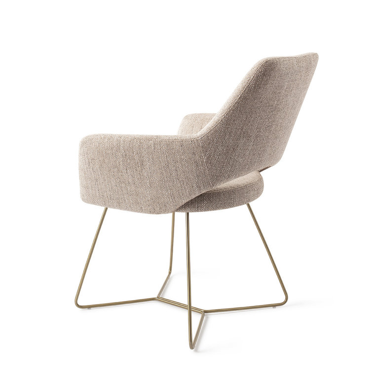 Jesper Home Yanai Biscuit Beach Dining Chair - Beehive Gold