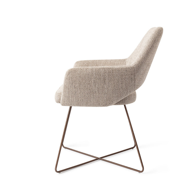 Jesper Home Yanai Biscuit Beach Dining Chair - Cross Rose