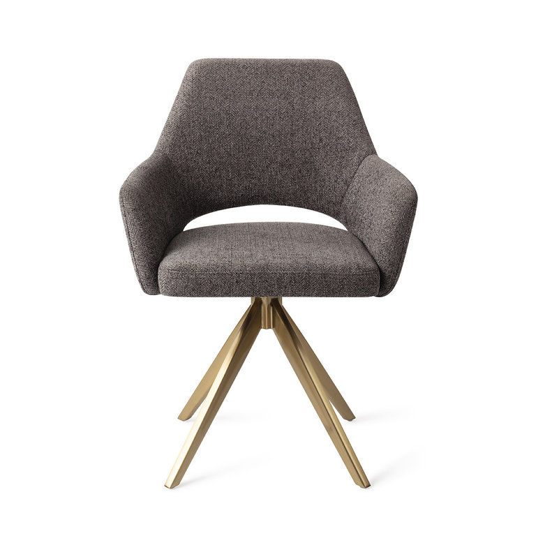 Jesper Home Yanai Amazing Grey Dining Chair - Turn Gold