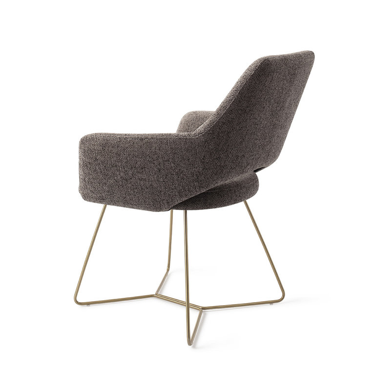 Jesper Home Yanai Amazing Grey Eetkamerstoel - Beehive Gold