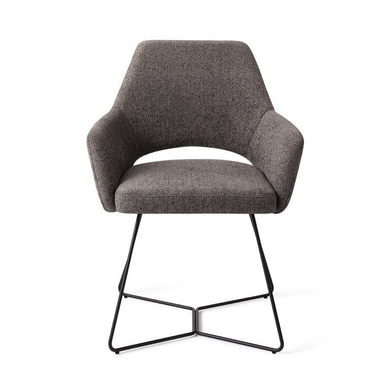 Jesper Home Yanai Dining Chair - Amazing Grey, Beehive Black