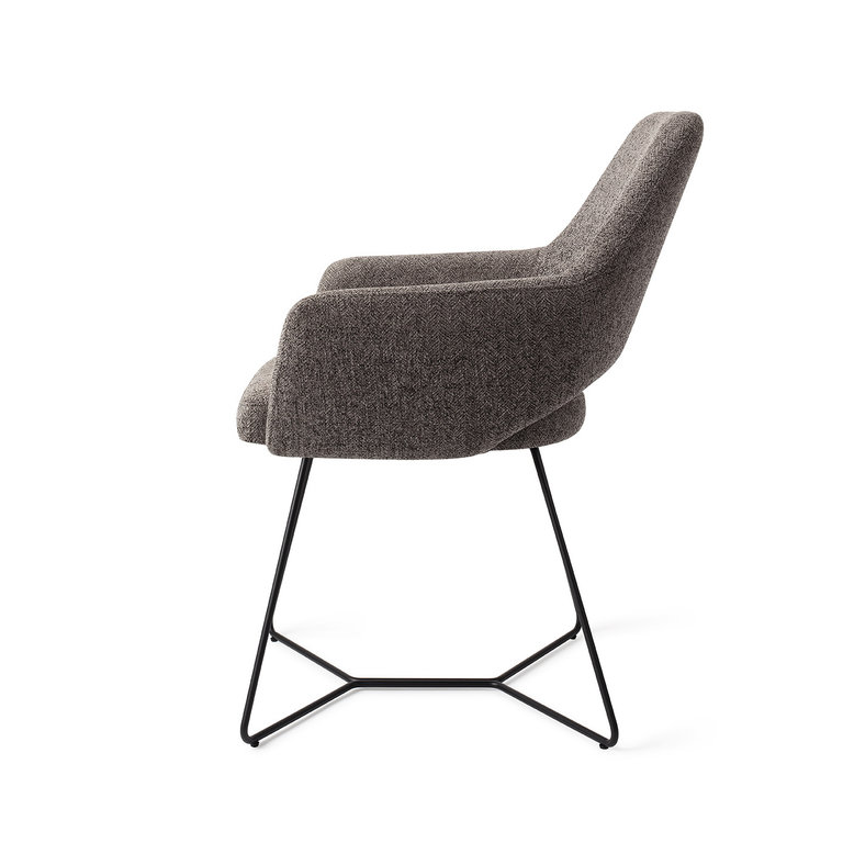 Jesper Home Yanai Amazing Grey Dining Chair - Beehive Black