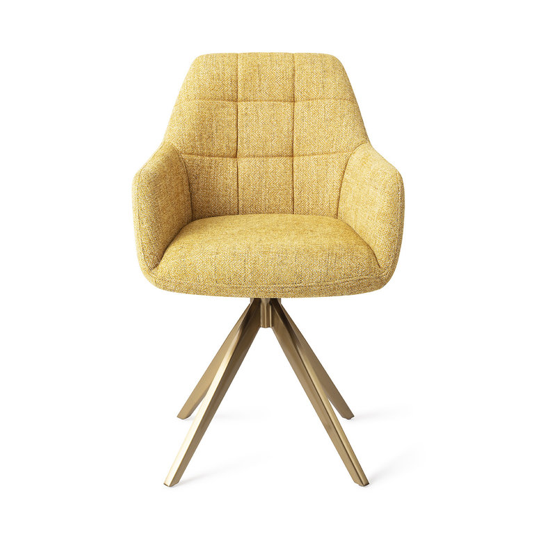 Jesper Home Noto Dining Chair - Bumble Bee, Turn Gold