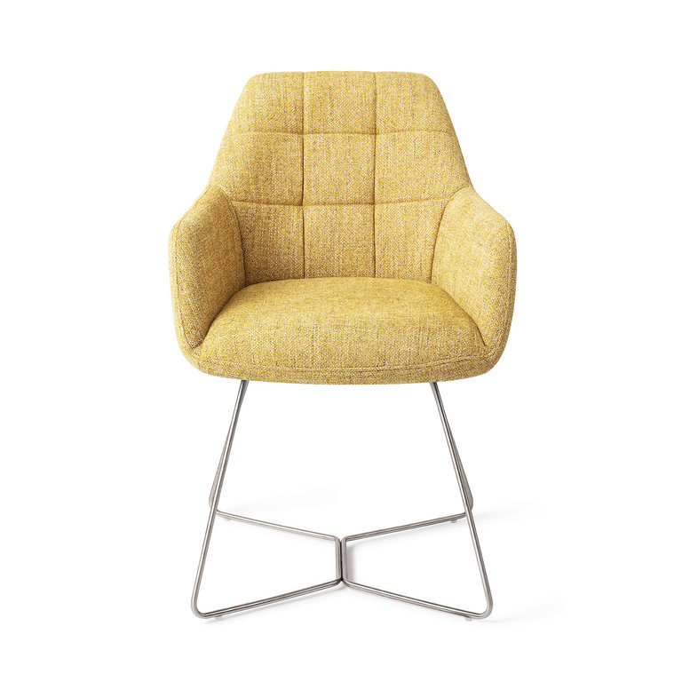 Jesper Home Noto Dining Chair - Bumble Bee, Beehive Steel