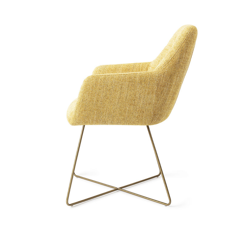 Jesper Home Noto Bumble Bee Dining Chair - Cross Gold