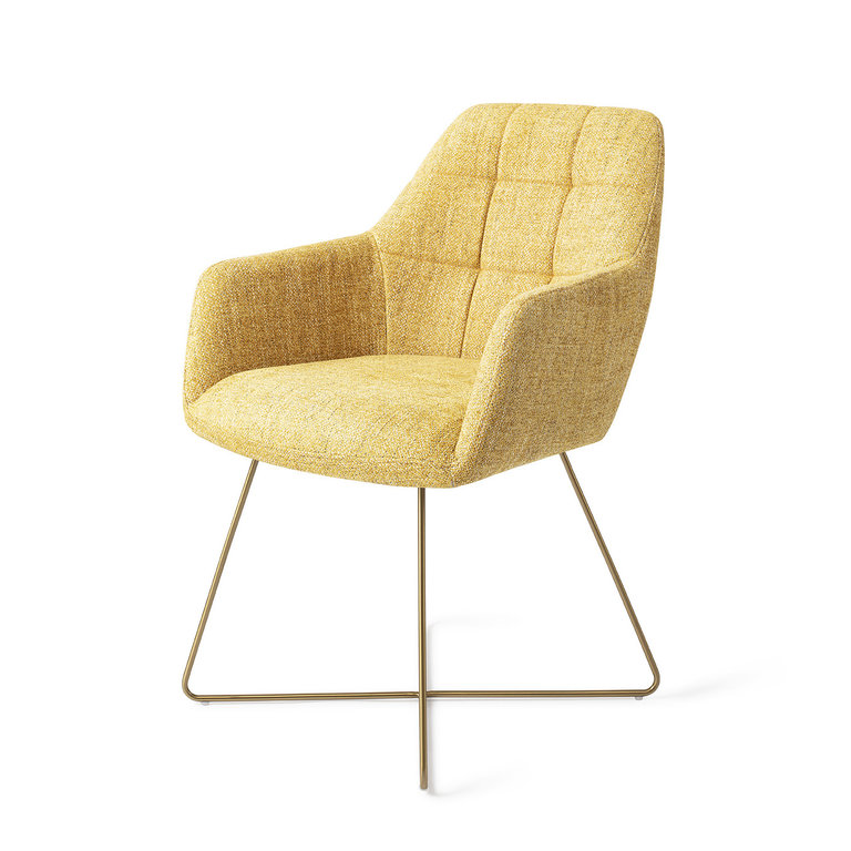 Jesper Home Noto Bumble Bee Dining Chair - Cross Gold