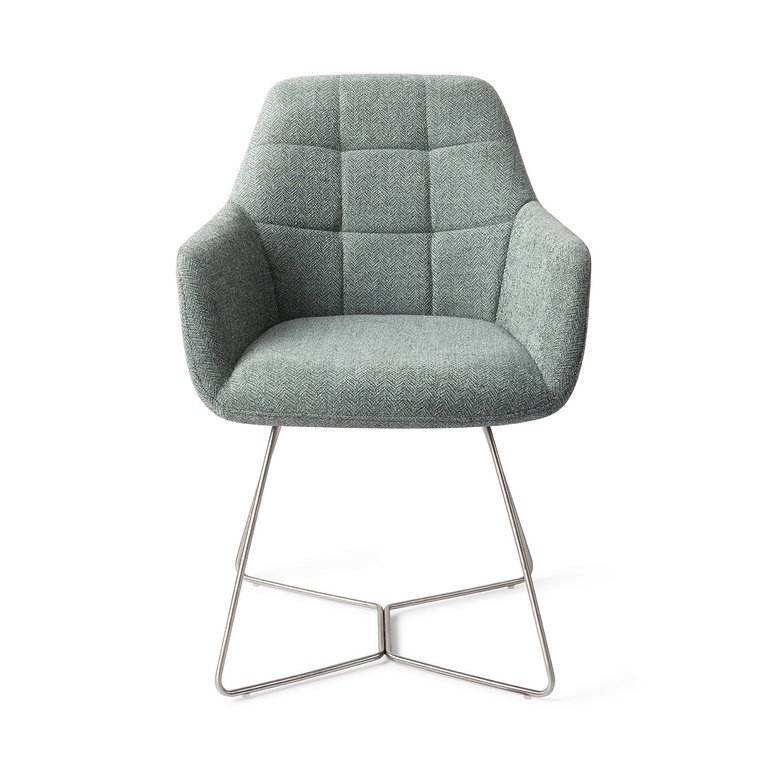 Jesper Home Noto Real Teal Dining Chair - Beehive Steel