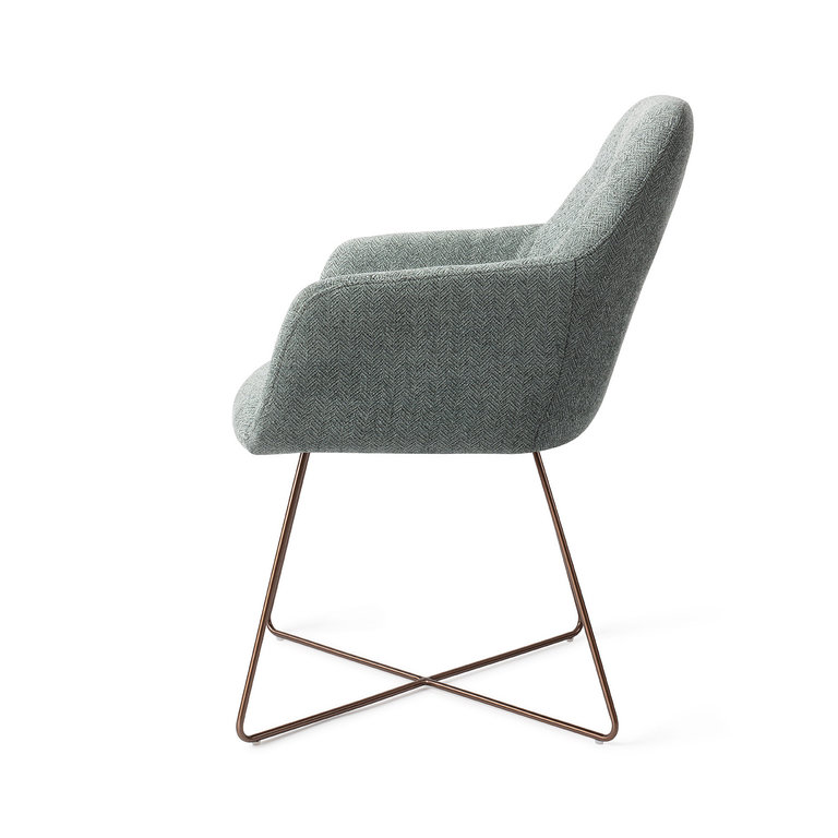 Jesper Home Noto Real Teal Dining Chair - Cross Rose