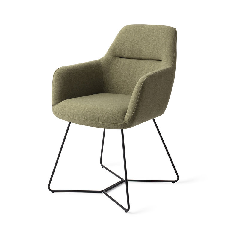 Jesper Home Kinko Green Hunter Dining Chair - Beehive Black