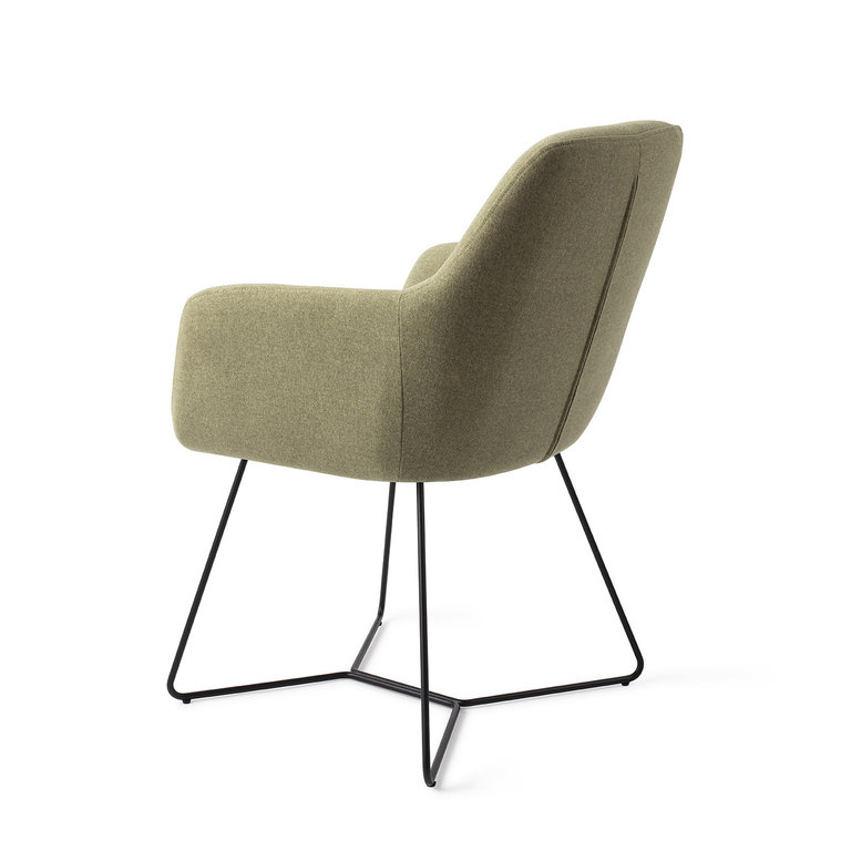 Jesper Home Kinko Green Hunter Dining Chair - Beehive Black