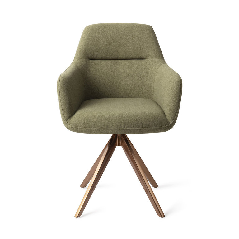 Jesper Home Kinko Green Hunter Dining Chair - Turn Rose