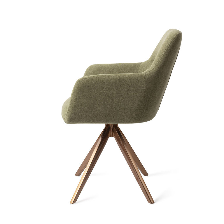 Jesper Home Kinko Green Hunter Dining Chair - Turn Rose