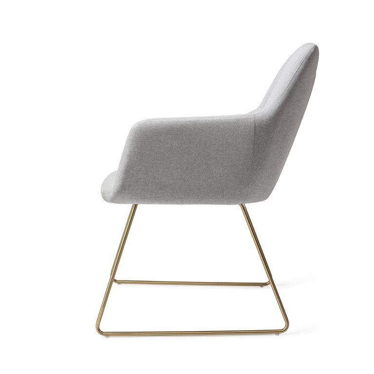 Jesper Home Kinko Dining Chair - Cloud, Slide Gold