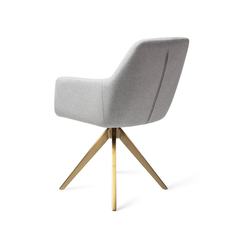 Jesper Home Kinko Dining Chair - Cloud, Turn Gold