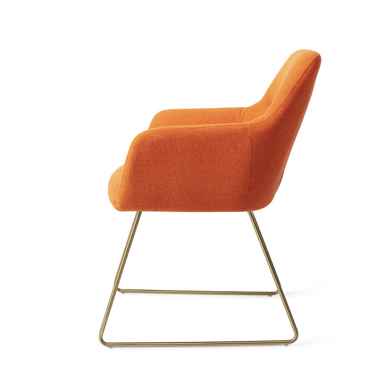 Jesper Home Kinko Tangerine Dining Chair - Slide Gold