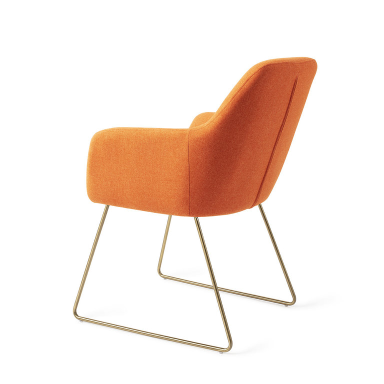 Jesper Home Kinko Tangerine Dining Chair - Slide Gold