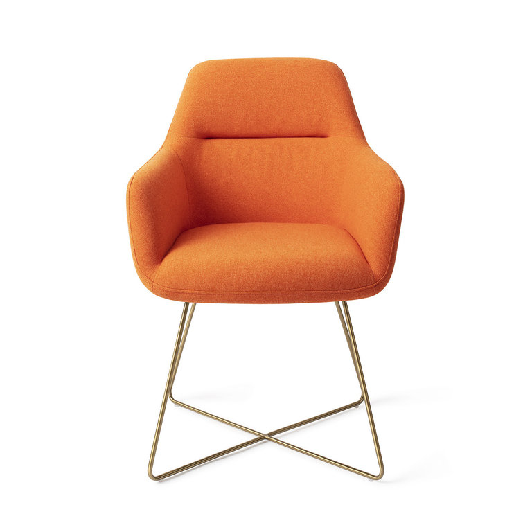 Jesper Home Kinko Tangerine Dining Chair - Cross Gold