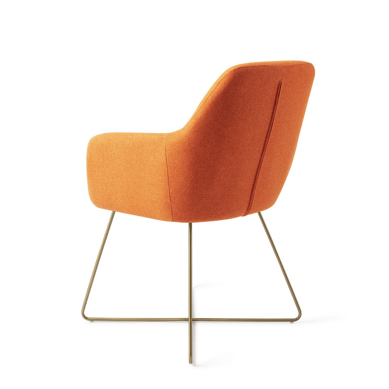 Jesper Home Kinko Tangerine Dining Chair - Cross Gold