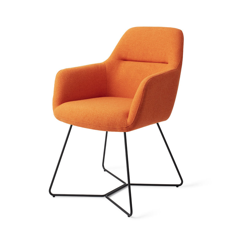 Jesper Home Kinko Tangerine Dining Chair - Beehive Black