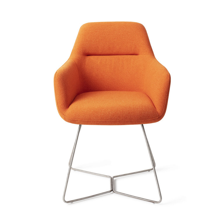 Jesper Home Kinko Tangerine Dining Chair - Beehive Steel