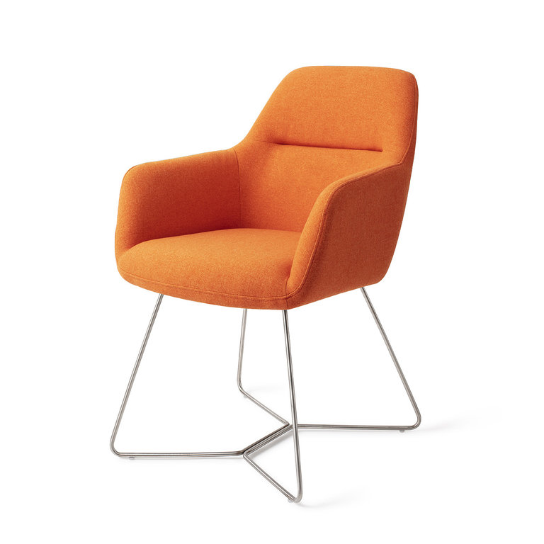Jesper Home Kinko Tangerine Dining Chair - Beehive Steel
