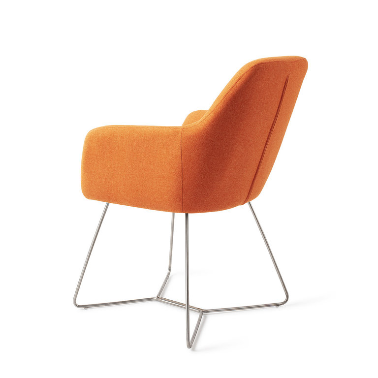 Jesper Home Kinko Tangerine Dining Chair - Beehive Steel