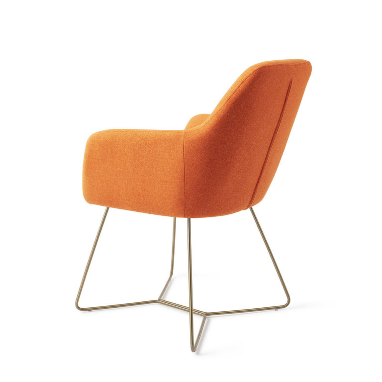 Jesper Home Kinko Tangerine Dining Chair - Beehive Gold