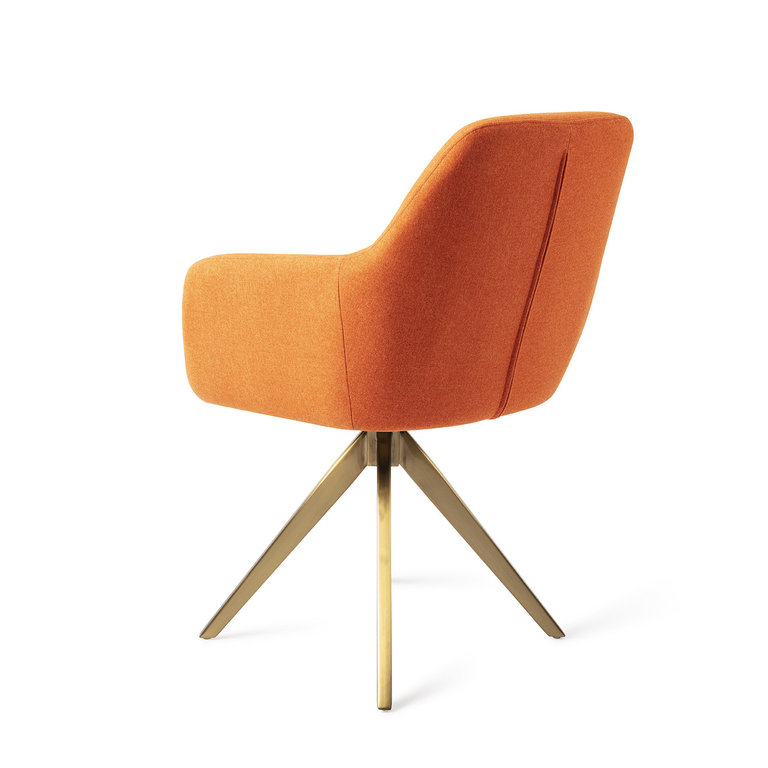 Jesper Home Kinko Tangerine Dining Chair - Turn Gold