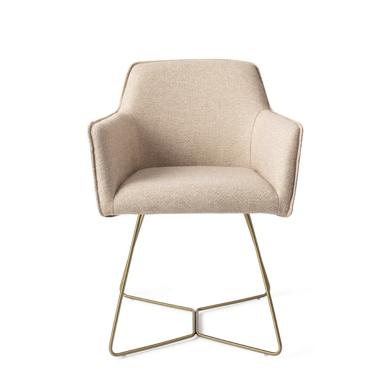 Jesper Home Hofu Wild Walnut Dining Chair - Beehive Gold