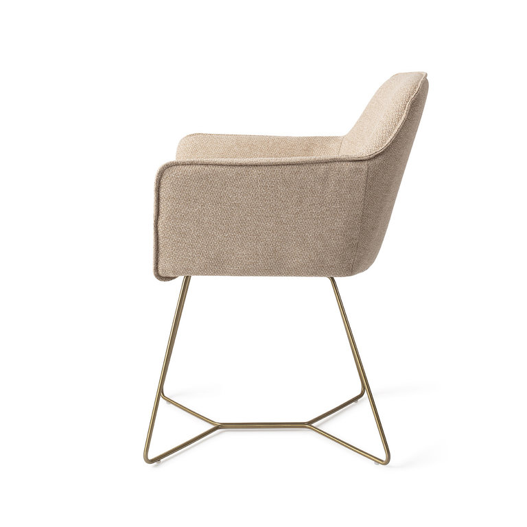 Jesper Home Hofu Wild Walnut Dining Chair - Beehive Gold