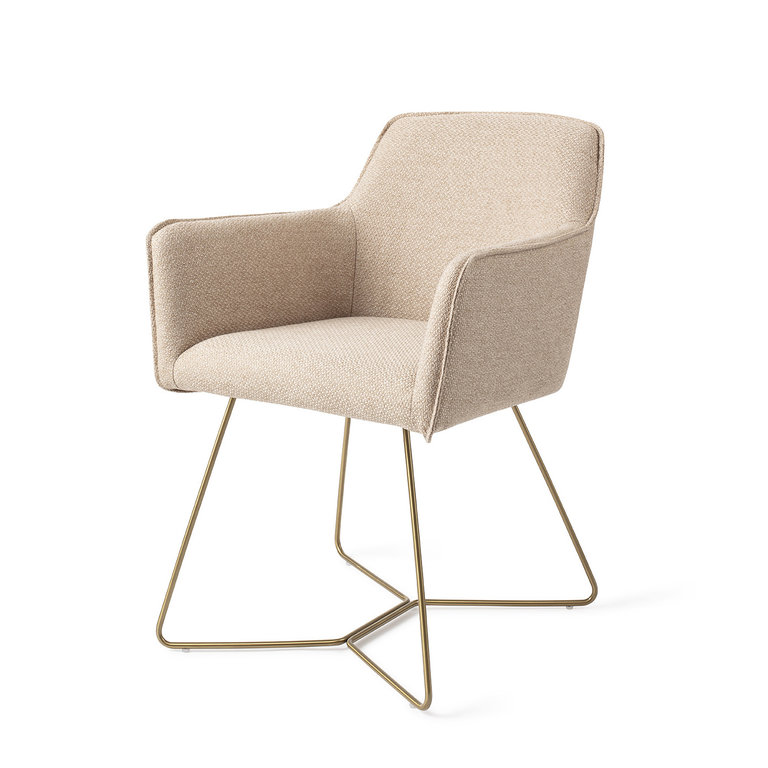 Jesper Home Hofu Wild Walnut Dining Chair - Beehive Gold