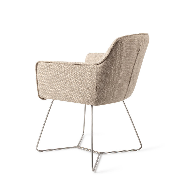 Jesper Home Hofu Wild Walnut Dining Chair - Beehive Steel