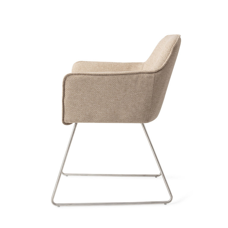 Jesper Home Hofu Wild Walnut Dining Chair - Slide Steel