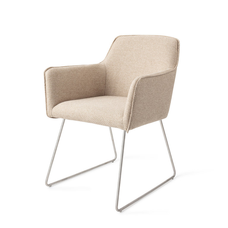 Jesper Home Hofu Wild Walnut Dining Chair - Slide Steel