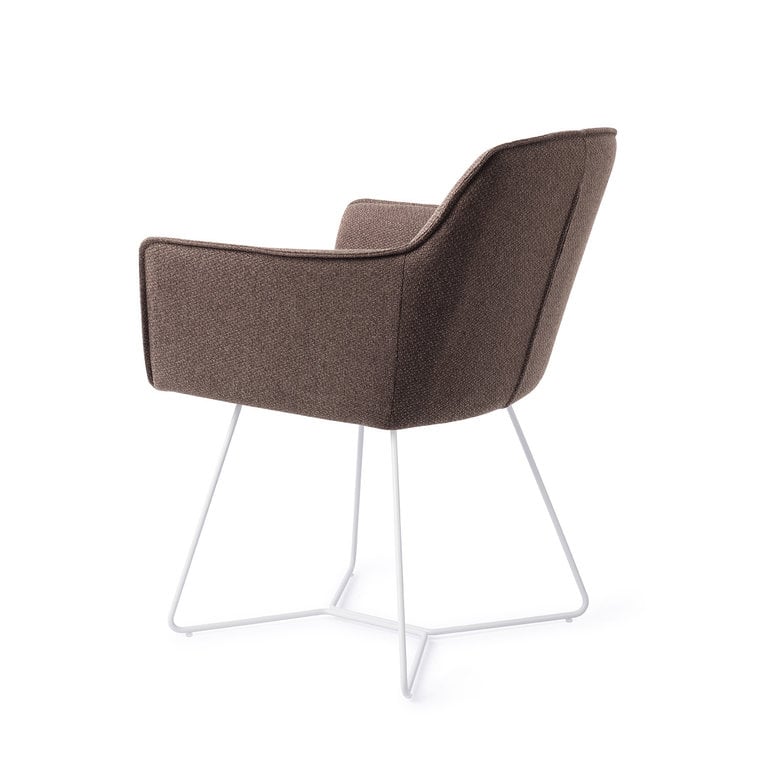 Jesper Home Hofu Dining Chair - Potters Clay, Beehive White