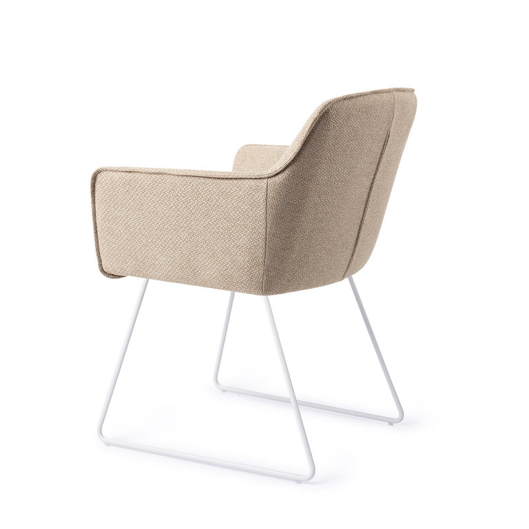 Jesper Home Hofu Wild Walnut Dining Chair - Slide White