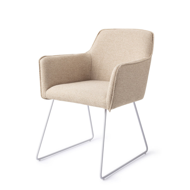 Jesper Home Hofu Wild Walnut Dining Chair - Slide White