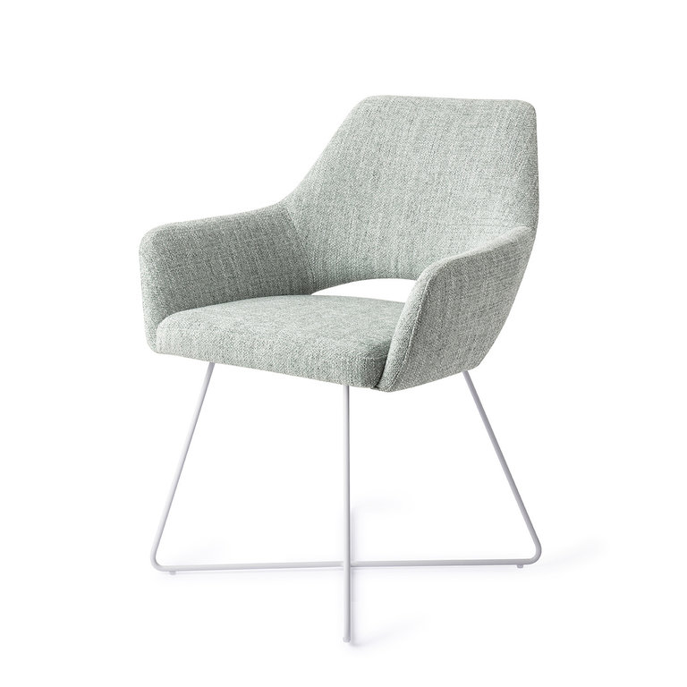 Jesper Home Yanai Soft Sage Dining Chair - Cross White